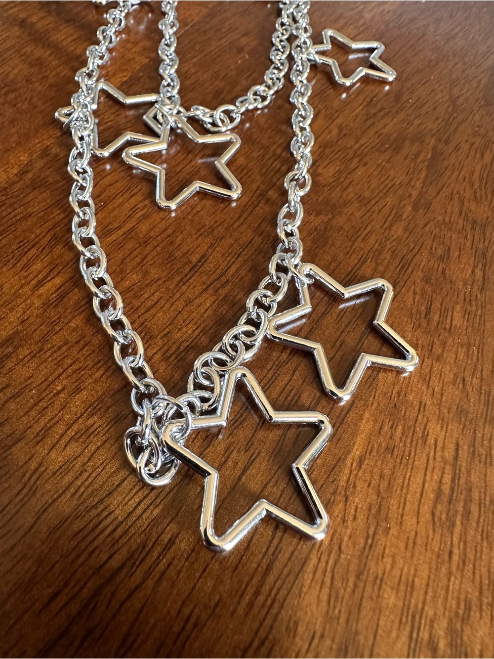 Silver Star Charm Necklace - Women's Jewelry